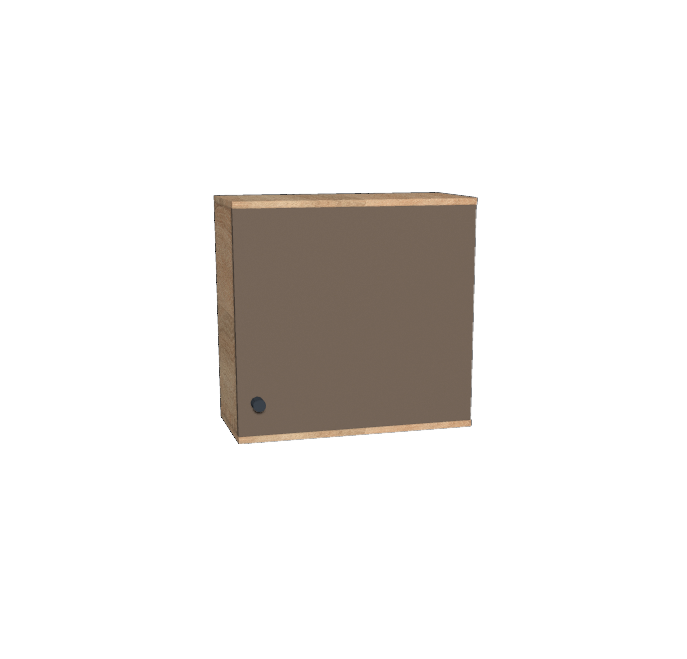 Полка-квадрат с одной дверью Дуб Сонома/Латте
