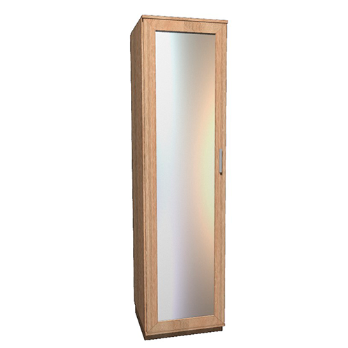 Шкаф-пенал для одежды глубокий с зеркалом