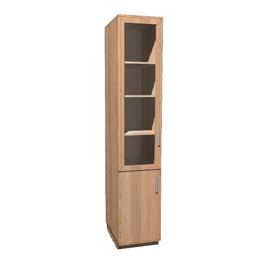 Шкаф-пенал для книг глубокий с двумя дверьми