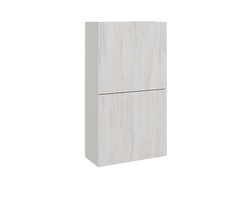 Полка навесная парящая широкая с двумя дверьми Серый фон/Ясмунд 