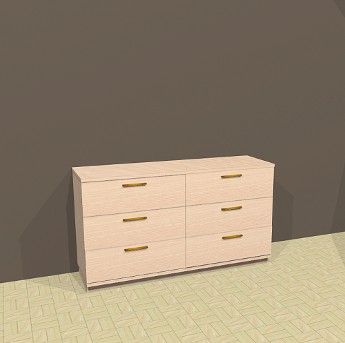 Комод шестиящичный Вишня 