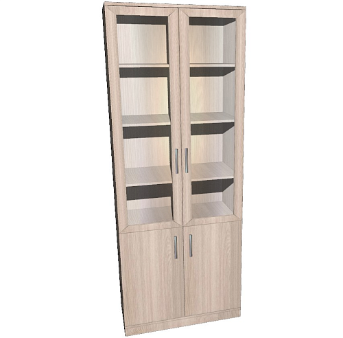 Шкаф витрина для посуды с четырьмя дверями 