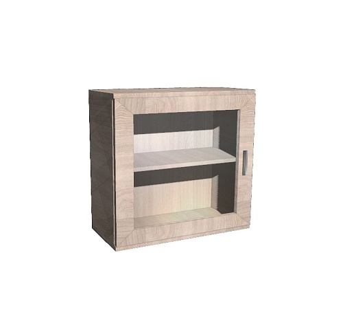 Полка-квадрат с одной стеклянной дверью Шимо Св. 
