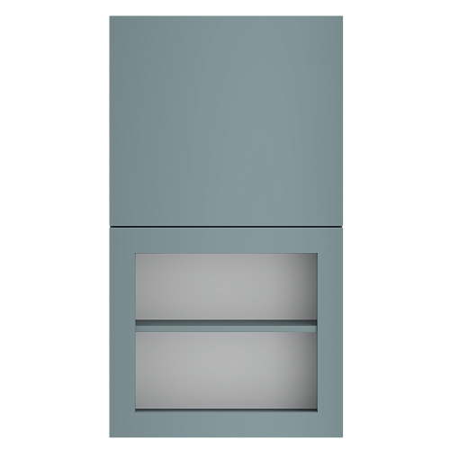 Полка навесная парящая широкая с двумя дверьми стекло и лдсп  Полка навесная парящая широкая с двумя дверьми стекло и лдсп