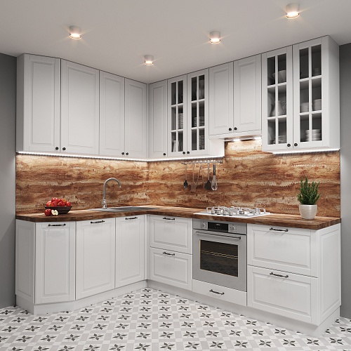 Выставочный Дуб Мокко с белым деревом 