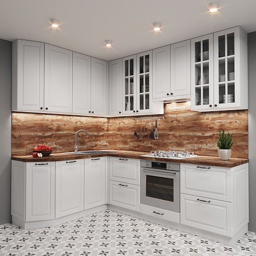 Выставочный Дуб Мокко с белым деревом 