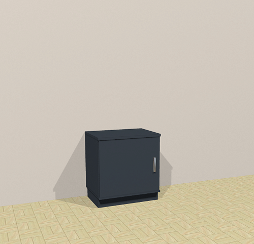 Тумба многофункциональная прикроватная с нишами Антрацит 