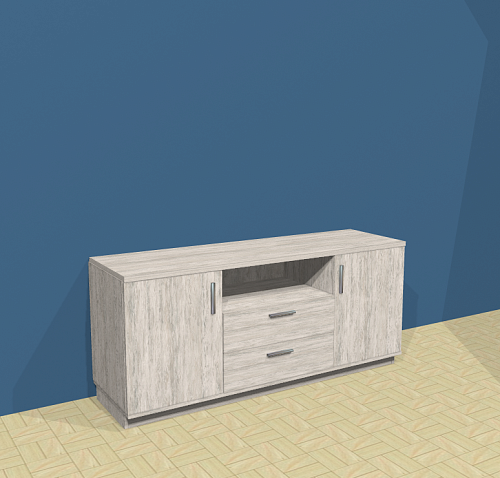 Тумба для ТВ с двумя дверями, двумя ящиками и нишей Винтерберг 