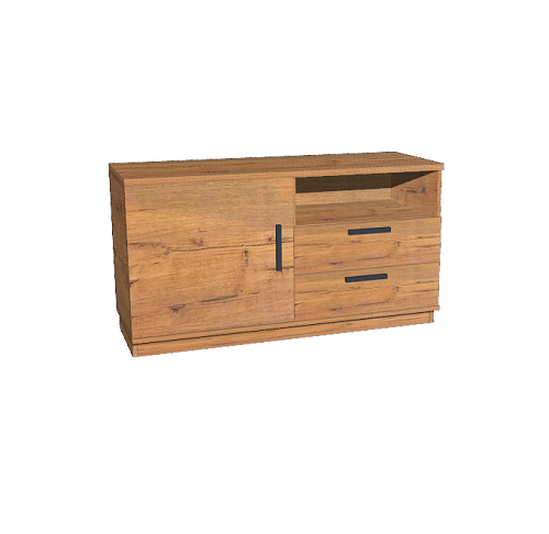 Тумба для ТВ с нишей, дверью и двумя ящиками Бунратти 