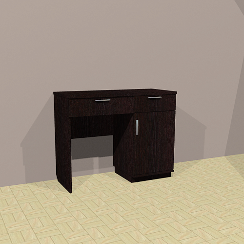 Стол туалетный с ящиками и тумбой Венге 