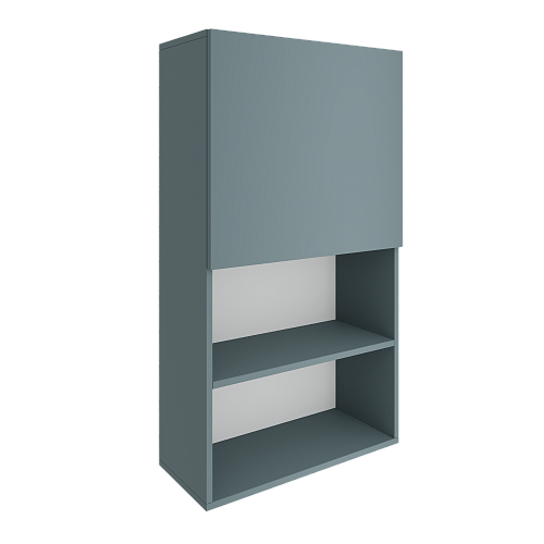 Полка навесная парящая широкая с одной дверью лдсп  Полка навесная парящая широкая с одной дверью лдсп