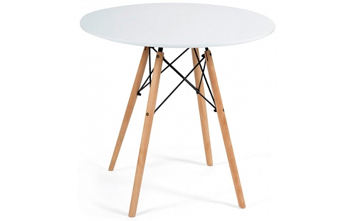 Стол круглый EAMES D900 мм белый 