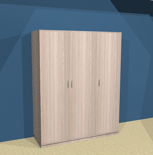 Шкаф трёхстворчатый с 1 штангой 1716 