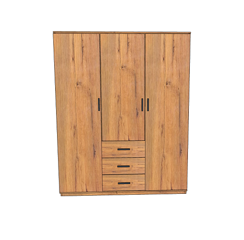 Шкаф трехстворчатый с тремя ящиками 1716 