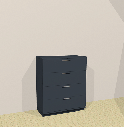 Комод четырёхъящичный Антрацит 