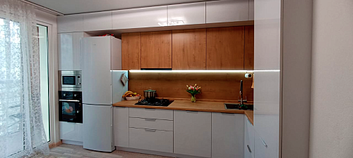 Кухня серый глянец (цена указана за погонный метр) 