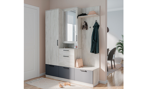 Прихожая многофункциональная Тренд Винтерберг/Серый тёмный 