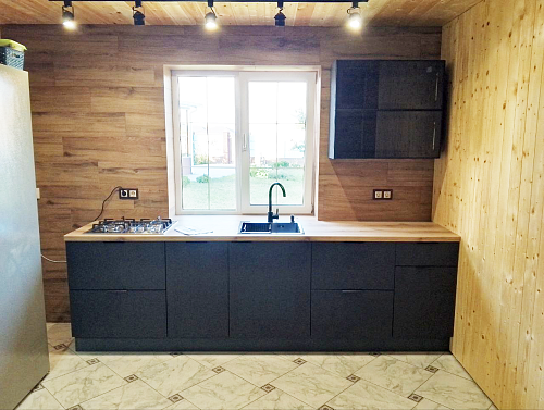 Кухня РоялВуд Графит (цена указана за погонный метр) 