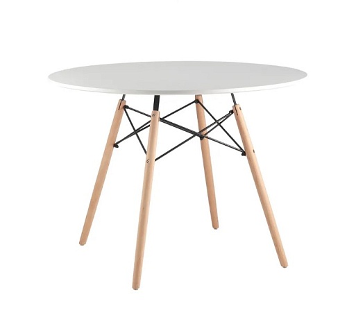 Стол круглый EAMES D1000 мм белый 