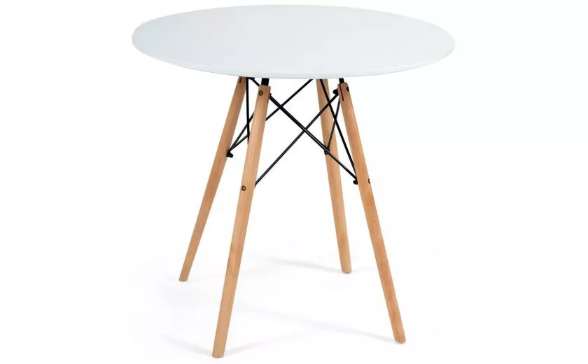 Стол круглый EAMES D80 мм белый